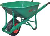 GREEN W/BARROW STEEL TRAY WIDE FLAT FREE WHEEL